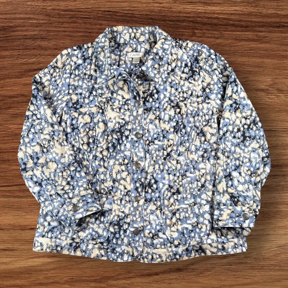 CJ Banks Designer Denim Jean Jacket Women's Size 2X Pockets 100% Cotton Slimming - Picture 1 of 9